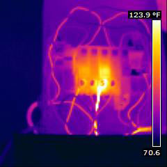 Thermal Image showing electrical overload
