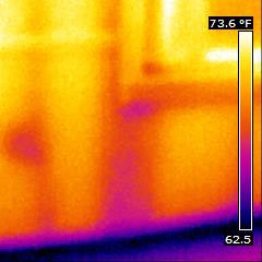 Thermal Image of an insulation leak