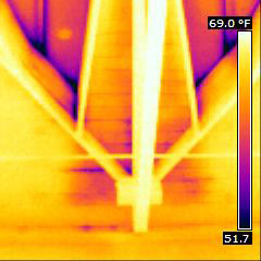 Same window through thermal imaging