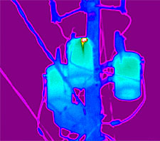 Thermal image of utility control 